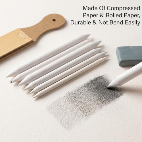 Classicseali 16 Pcs Blending Stumps,Washable & Reusable Blending Stumps for Drawing Set,Pencil Blender for Charcoal Sketching
