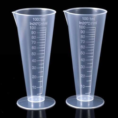 ML Graduated Measuring Cup, 100mL Round Base Cone Shape Graduated Beaker