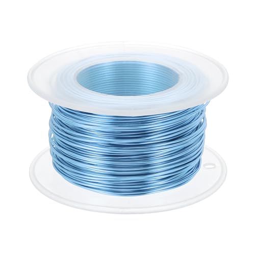 PATIKIL 20 Gauge 0.8mm Aluminum Craft Wire, 98.4 Ft Metal Wire Armature Bendable Wire for Jewelry Making Metal Wrap DIY, Steel Blue - color: Steel Blue, size: 0.8 mm x 30 m