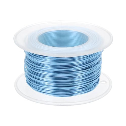 PATIKIL 20 Gauge 0.8mm Aluminum Craft Wire, 98.4 Ft Metal Wire Armature Bendable Wire for Jewelry Making Metal Wrap DIY, Steel Blue - color: Steel Blue, size: 0.8 mm x 30 m