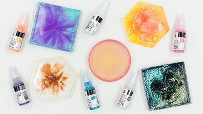 Marabu Alcohol Ink Basic Bundle – 42 Vibrant Colors, Alcohol Inks for Resin, DIY Crafts & More