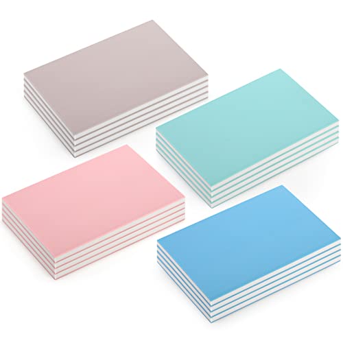 Tosnail 16 Pack 4" x 6" Rubber Stamp Carving Blocks, Soft Rubber for Art and Craft Project - Great for Beginners and Professional, Assorted 4 Colors