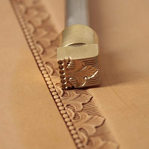 DandS ltd Leather Stamp Tool, Border Pattern, Professional Steel Craft Tool for Leatherworking, Embossing, Carving & Stamping Leather Projects, Belts & DIY Projects Compatible with Mallet #327 - color: Border Pattern 0.39x 0.39"