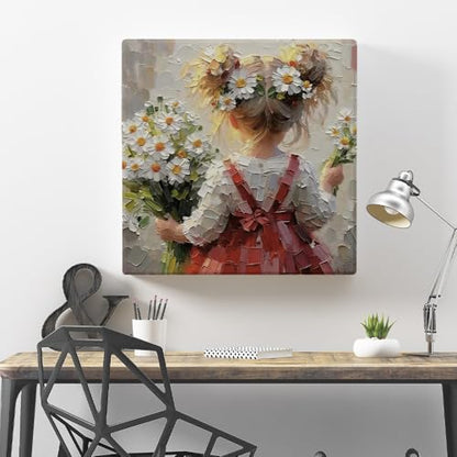 VICESESE 5D Diamond Painting Kits for Adults Diamond Painting Kits Dimand Art Paintings Diamond Art Kits DIY Gem Art 14x14 Inch Romantic Floral Back View Artwork - color: FYZZ-149