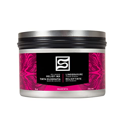 Speedball Oil Relief Ink, 8-Ounce, Magenta, for Block Printing - color: Magenta