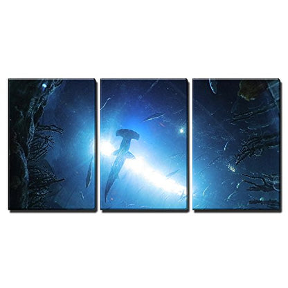 wall26 - 3 Piece Canvas Wall Art - The Marine Life, Ocean Park Hong Kong - Modern Home Art Stretched and Framed Ready to Hang - 16"x24"x3 Panels - color: Artwork - 08, size: 24" x 16" x 3 Panels