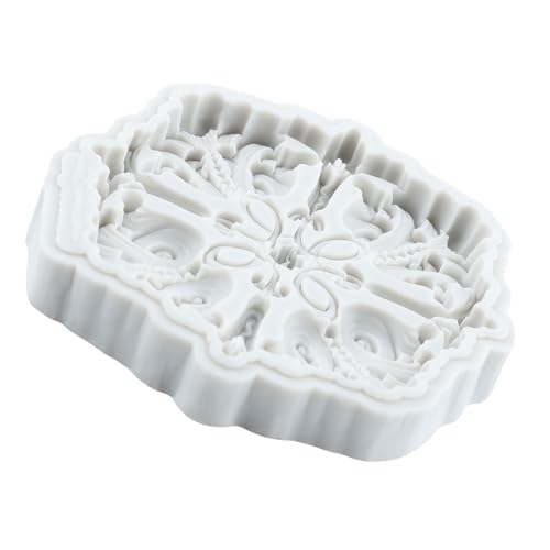 Baroque Scroll Relief Polymer Clay Mold Baroque Lace Silicone Molds | Embossed Sculpture DIY Craft Epoxy Resin Casting Polymer Clay Tools Crafts Air Dry Jewelry Making - color: Style Q