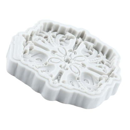 Baroque Scroll Relief Polymer Clay Mold Baroque Lace Silicone Molds | Embossed Sculpture DIY Craft Epoxy Resin Casting Polymer Clay Tools Crafts Air Dry Jewelry Making - color: Style Q
