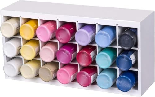 ArtBin 6828AG Paint Storage Tray, Art & Craft Supply Storage, Super Satchel System Accessory, Wall Mountable 21 Compartment Paint Organizer, White | (Pack of 6) - size: Pack of 6