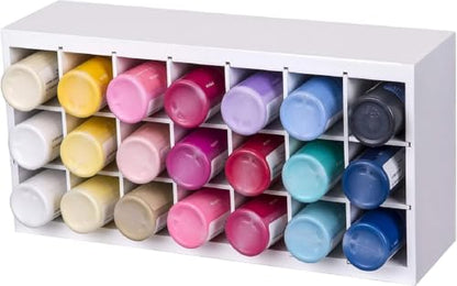 ArtBin 6828AG Paint Storage Tray, Art & Craft Supply Storage, Super Satchel System Accessory, Wall Mountable 21 Compartment Paint Organizer, White | (Pack of 6) - size: Pack of 6