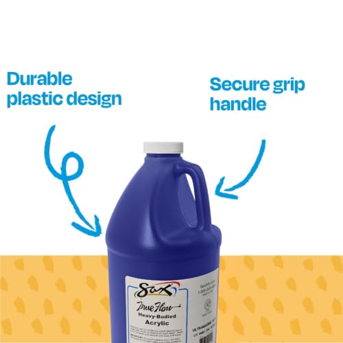 Sax True Flow Heavy Body Acrylic Paint, 1/2 Gallon, Ultramarine Blue - 439280, 64 Fl Oz (Pack of 1) - color: Ultramarine Blue