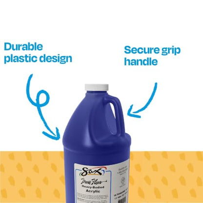 Sax True Flow Heavy Body Acrylic Paint, 1/2 Gallon, Ultramarine Blue - 439280, 64 Fl Oz (Pack of 1) - color: Ultramarine Blue