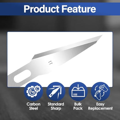 120 Pack Hobby Knife Blades, #11 Obtuse Angle High Carbon Steel Replacement Blades for Craft & Art, Standard Sharpness Craft Knife Refills for Paper, Fabric & Thin Plastic - style: #11 Obtuse Angle