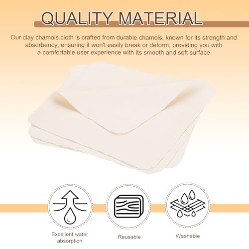 LEOLIO 10 Pieces 7.8 x 7.8 Inch Artist Chamois, Premium Art Chamois Cloth for Artists Working, Soft Chamois Leather Set for Drawing, Blending Pastels and Charcoal