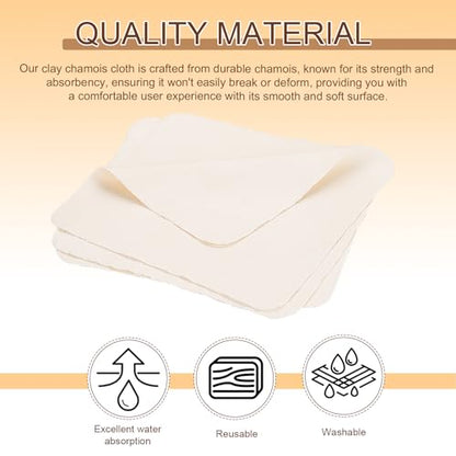 LEOLIO 10 Pieces 7.8 x 7.8 Inch Artist Chamois, Premium Art Chamois Cloth for Artists Working, Soft Chamois Leather Set for Drawing, Blending Pastels and Charcoal