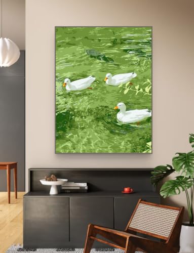 ZRIZQ Paint by Numbers Kit for Adults Beginner,Duck Summer,16x20 - color: 16"X20"Rolled Canvas(Frameless)-Duck 2