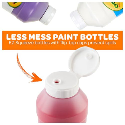 Crayola Washable Paint (12ct), Teacher Classroom Must Haves, Wishlist Essentials, Bulk Paint Set for Kids Art Projects, 16 Oz, Nontoxic Craft Supplies, Ages 3+ - size: 192 Fl Oz (Pack of 1), style: Washable Paints