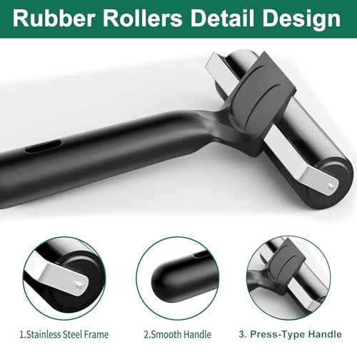 VinBee Soft Rubber Brayer Rollers for Crafting Brayers Rollers for Printmaking Brayer Tool Paint Brush Ink Applicator Art Craft Oil Painting Tool 3 Pack (2.4 & 4 & 5.9 inch)
