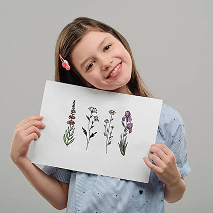 OLYCRAFT 2pcs Silk Screen Printing Stencils Floral Pattern Self Adhesive Mesh Transfers Stencil Reusable Wild Flower Silkscreen Stencils for Printing on Wood T-Shirts - 5.5x7.7 Inch - color: Wild Flower