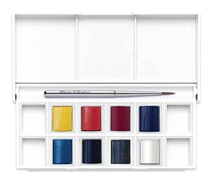 Winsor & Newton Cotman Watercolor Paint Set, 8 Half Pan, Sky Colors Set - style: 8 Half Pan Sky Colors