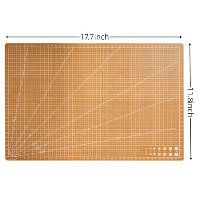 New A3 Double Side Craft Cutting Mat Cutting Board Sewing Pad Artist Carving Tools Handmade Crafts DIY Props (Yellow) - color: Yellow