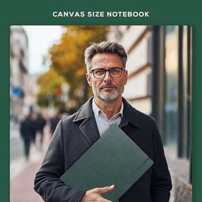 Beechmore Books A3 11.7x16.5 Mixed Media Sketchbook 160 GSM/98lb, Gift Box - color: Dartmouth Green, size: A3 - 11.7" x 16.5" Extra Large