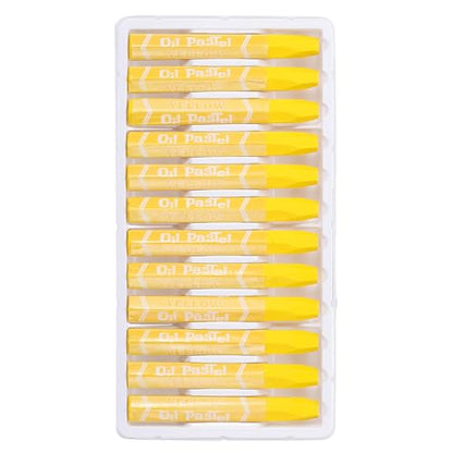 PATIKIL Yellow Oil Pastels, 12Pcs Soft Oil Crayons Vibrant and Creamy Pastels Stick Art Supplies for Art Painting Drawing Blending Graffiti for Artists Beginners - color: Yellow