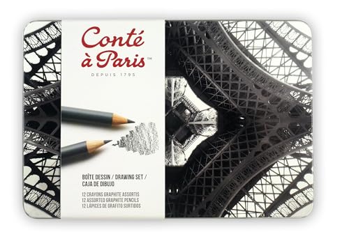 Conté à Paris 12 Count Assorted Graphite Pencil Drawing Set - style: 12 Count Assorted Graphite Pencil Drawing Set