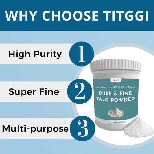TITGGI Fine Talc Powder for Tires, Chalk Paint and Resin, 1 Quart - style: 1 Quart Talcum Powder
