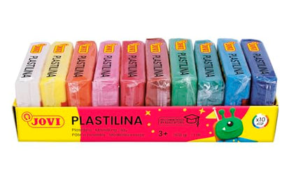Jovi - Non-Hardening Modeling Clay, 10 Bars, Each 1.75oz, Total of 1.1 lb - color: Basic