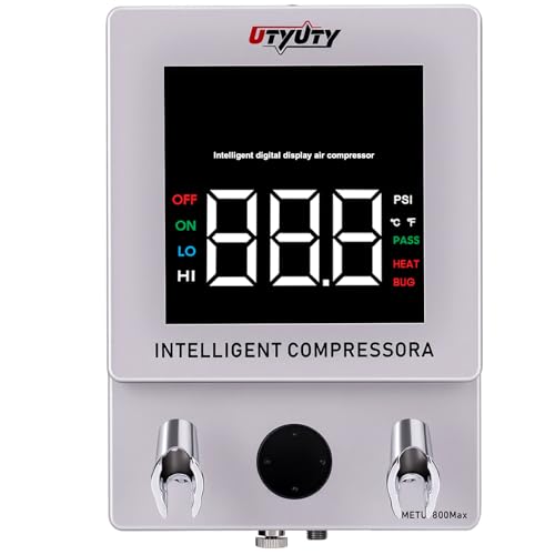 Smart Airbrush Compressor for Precision Detail Work, 7–30 PSI Adjustable Pressure, Real-Time Digital Display, Ultra-Quiet 40dB, 1/8" Outlet, for Modeling, Nail Art, Cake Decorating