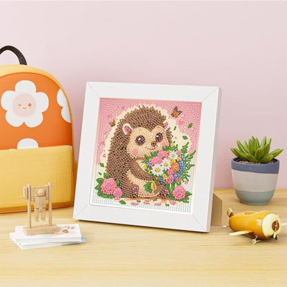 Arttoplus Hedgehog Diamond Art Painting Kits for Kids with Frame 7x7 inch - color: CC978-US