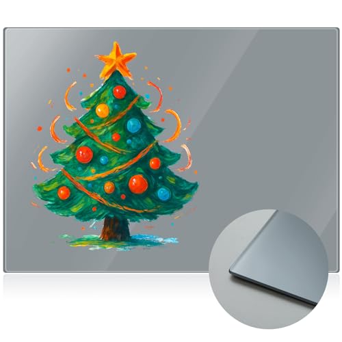 Nuanchu 1 Pcs Tempered Glass Palette for Oil Painting, 9 X 12 Inches Grey | Keeps Wet Paint Fresh, Scratch Resistant, Easy Clean, Neutral Backdrop for DIY Color Mixing, Artist Supplies - color: Grey Color, size: 9 x 12 Inches