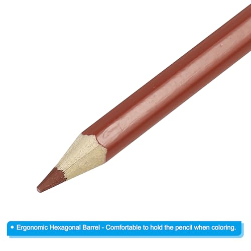 PATIKIL Watercolor Pencil, 12Pcs Water Soluble Pencils for Blending, Coloring, Sketch Drawing, Painting, Bright Brown - color: Bright Brown