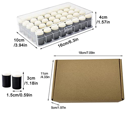 40pcs Finger Sponge Daubers with Storage Box for Painting Chalk Ink Card Making Drawing DIY Craft Handmade Finger Painting Sponge Set Craft Drawing Sponge Dauber Set Painting Projects-Daubers