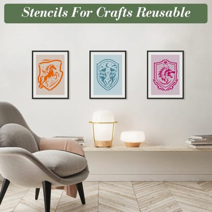 Animal Medal Stencils for Crafts Reusable 16Pcs Stencils(11.8X8.2 Inch) - color: Animal 5
