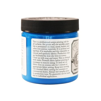 Jacquard Professional Screen Print Ink, Water-Soluable, 4oz Jar, Opaque Blue (128)