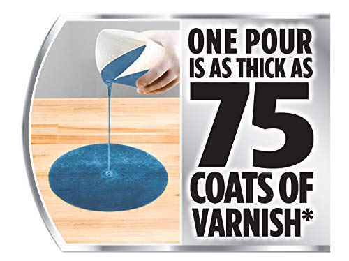 Varathane 370905 Super Glaze Pour-On High Gloss Epoxy, Quart, Metallic Blue - color: Metallic Blue