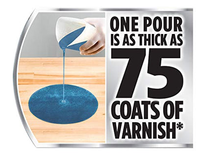 Varathane 370905 Super Glaze Pour-On High Gloss Epoxy, Quart, Metallic Blue - color: Metallic Blue