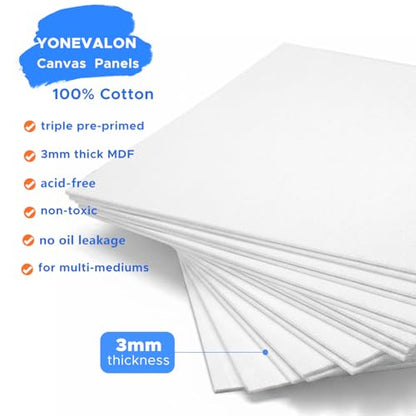 Canvases for Painting 48 Pack, 8x10 inch Blank Paint Canvas Boards Bulk - size: 8"x10" - 48pcs