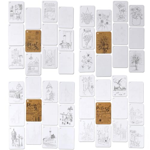 OKUPAN Pocket Size Coloring Book, 4-Pack Mini Coloring Books for Adults