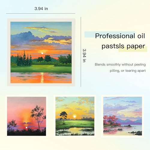 rubens 81 PCS Macaron Soft Oil Pastels Kit for Beginner Drawing | 48 Macaron Colors Soft Oil Pastels in Box with Palette Knife, Base Board, Tape, 30 Sheets Oil Pastel Paper - color: 48 Macaron Colors Set