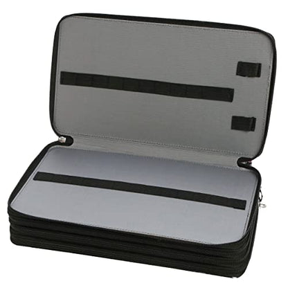 300 Slots Pencil Case 4-Layer Zipped Holder w/Handle - color: Cherry Cactus, size: 300