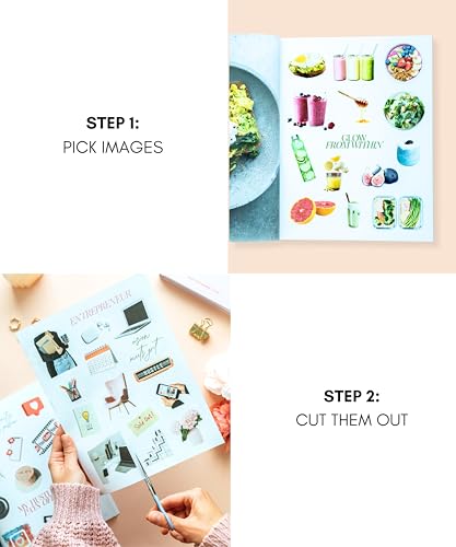 Lamare Vision Board Collage Book - 1000+ Images & Vision Board Supplies | Bring Your Dreams to Life | Collage Kit, Vision Board Kit, & Collage Supplies for Manifestation, Scrapbooking, & Inspiration - color: Collage Book