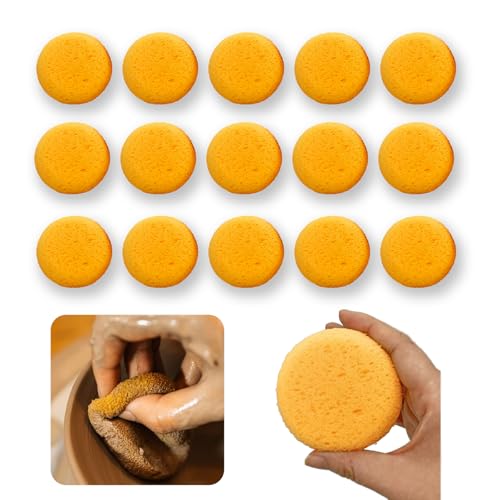 15Pcs Pottery Sponges for Clay 2.5inch for Pottery and Horse Saddle