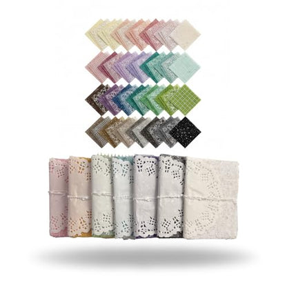 Muwfeuin 112 Sheets Textured Craft Paper and Fabric for Journals | Assorted textured paper and fabric pieces for scrapbooks, junk journals, card making, collage, and DIY decor.