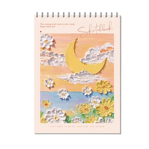 EOREA Orange Spiral Bound Sketch Pad Notebook 8x11.5 - color: Orange