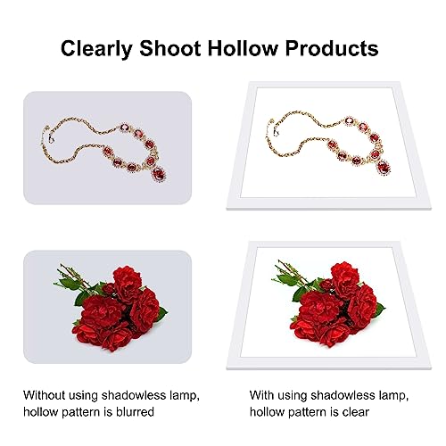 PULUZ Photo Studio Fill Light LED Shadowless Light Panel 15in X 15in / 38 x 38cm Dimmable Photography Softbox Bottom Light for Food Jewelry Cosmetic Crafts US Plug - size: 15*15 Inch