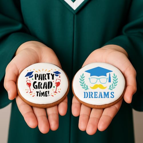 INFUNLY 15PCS Graduation Painting Stencils 3.9×7.87" Graduation Season Wall Stencil Reusable Painting Template Congrats Grad Walls Templates for DIY Crafts Wall Canvas Fabric Graduation-Party Decor - style: 15PCS Graduation