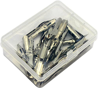 Gullor A Bunch of Nibs for Comic Dip Pen, Assorted Calligraphy Dip Pen Nibs, Various Sizes and Shapes, 33 Nibs in Box - style: 33 Pieces
